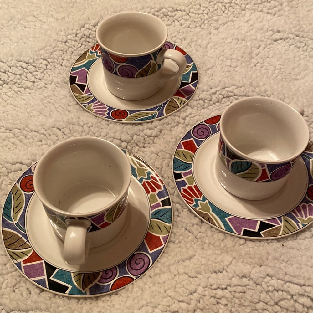 3 sets Mug & Saucer Studio Nova Nature’s Jewels